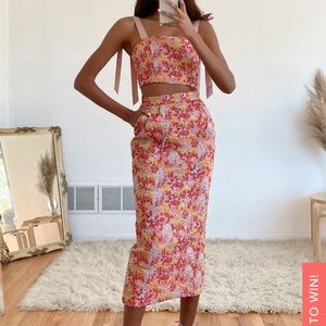 Lulus Two Piece Midi Dress
